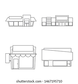 Isolated object of store and market symbol. Collection of store and business stock vector illustration.