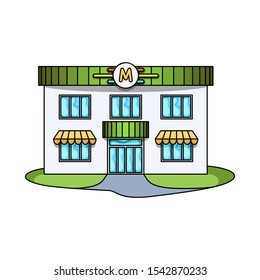 Isolated object of store and shop sign. Web element of store and supermarket vector icon for stock.