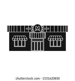 Isolated object of store and shop symbol. Graphic of store and grocery stock symbol for web.