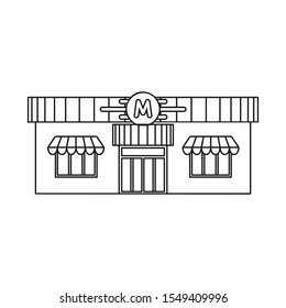 Isolated object of store and shop symbol. Graphic of store and grocery stock vector illustration.
