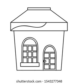 Isolated object of store and window sign. Web element of store and glass vector icon for stock.