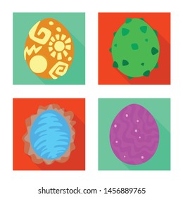 Isolated object of story and big icon. Collection of story and prehistoric stock symbol for web.