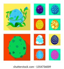 Isolated object of story and big symbol. Set of story and prehistoric vector icon for stock.