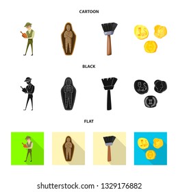 Isolated object of story and items icon. Set of story and attributes  vector icon for stock.