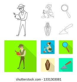 Isolated object of story and items icon. Set of story and attributes  stock symbol for web.