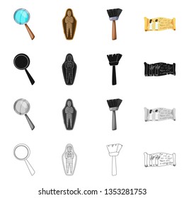 Isolated object of story and items icon. Collection of story and attributes  stock symbol for web.