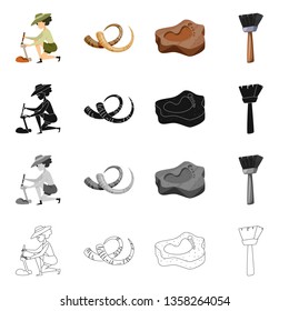 Isolated object of story and items icon. Set of story and attributes  stock symbol for web.