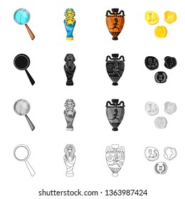 Isolated object of story and items icon. Collection of story and attributes  stock symbol for web.
