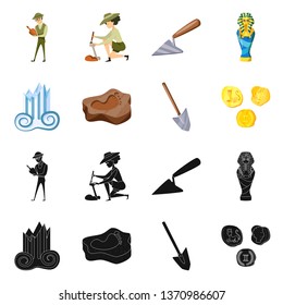 Isolated object of story and items icon. Set of story and attributes  vector icon for stock.