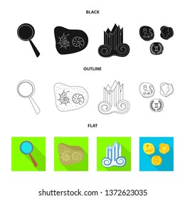 Isolated object of story and items icon. Set of story and attributes  stock vector illustration.