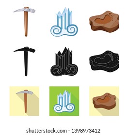 Isolated object of story and items icon. Collection of story and attributes  stock symbol for web.