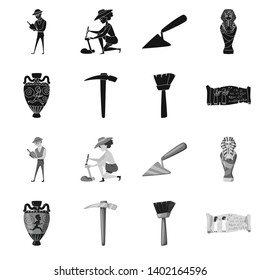 Isolated object of story and items icon. Set of story and attributes  stock vector illustration.