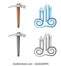 Isolated object of story and items icon. Collection of story and attributes  stock vector illustration.