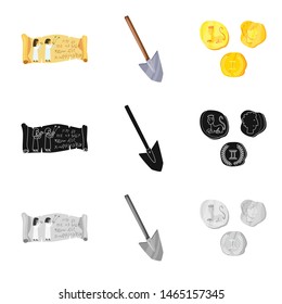 Isolated object of story and items icon. Set of story and attributes stock vector illustration.