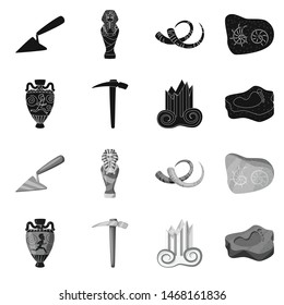 Isolated object of story and items icon. Collection of story and attributes vector icon for stock.