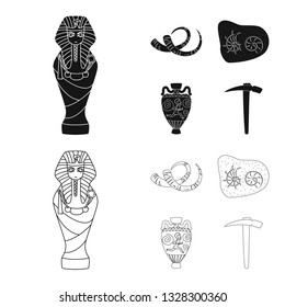 Isolated object of story and items logo. Set of story and attributes  stock symbol for web.