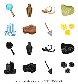 Isolated object of story and items logo. Collection of story and attributes  stock symbol for web.