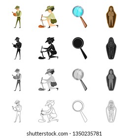 Isolated object of story and items logo. Set of story and attributes  stock symbol for web.
