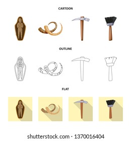 Isolated object of story and items logo. Collection of story and attributes  vector icon for stock.