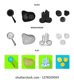 Isolated object of story and items logo. Collection of story and attributes  stock symbol for web.