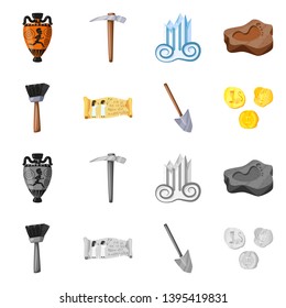 Isolated object of story and items logo. Collection of story and attributes  vector icon for stock.