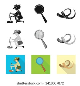 Isolated object of story and items logo. Set of story and attributes  stock vector illustration.