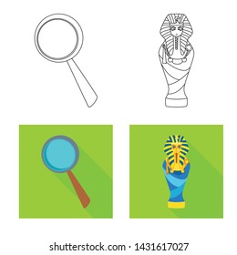 Isolated object of story and items logo. Collection of story and attributes stock symbol for web.
