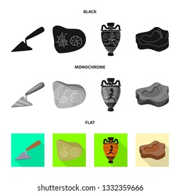 Isolated object of story and items sign. Collection of story and attributes  vector icon for stock.