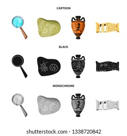 Isolated object of story and items sign. Set of story and attributes  stock symbol for web.