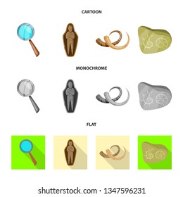 Isolated object of story and items sign. Collection of story and attributes  stock vector illustration.