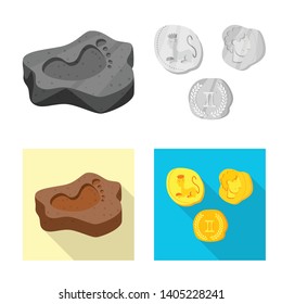 Isolated object of story and items sign. Collection of story and attributes  stock symbol for web.
