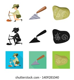 Isolated object of story and items sign. Set of story and attributes  stock symbol for web.