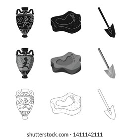 Isolated object of story and items sign. Collection of story and attributes  vector icon for stock.