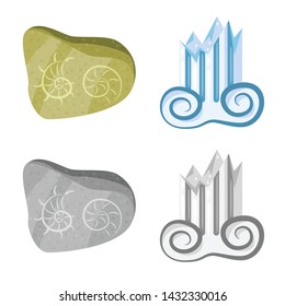 Isolated object of story and items sign. Set of story and attributes stock symbol for web.