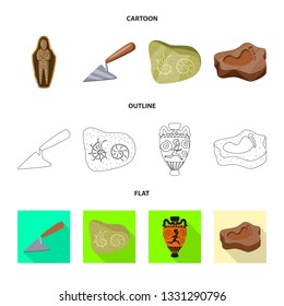 Isolated object of story and items symbol. Set of story and attributes  vector icon for stock.