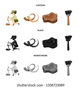 Isolated object of story and items symbol. Set of story and attributes  stock symbol for web.