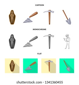 Isolated object of story and items symbol. Collection of story and attributes  vector icon for stock.