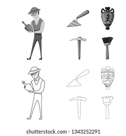 Isolated object of story and items symbol. Collection of story and attributes  stock vector illustration.
