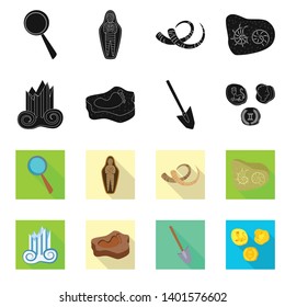 Isolated object of story and items symbol. Set of story and attributes  stock vector illustration.