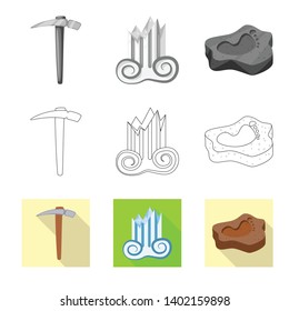 Isolated object of story and items symbol. Collection of story and attributes  stock symbol for web.