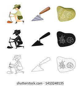 Isolated object of story and items symbol. Set of story and attributes  vector icon for stock.