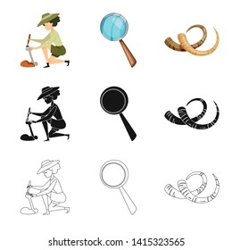 Isolated object of story and items symbol. Collection of story and attributes  vector icon for stock.