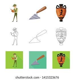 Isolated object of story and items symbol. Set of story and attributes  stock symbol for web.