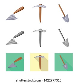 Isolated object of story and items symbol. Collection of story and attributes  vector icon for stock.