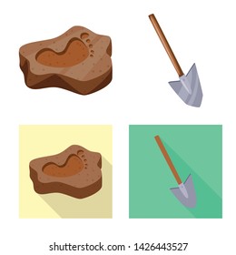 Isolated object of story and items symbol. Set of story and attributes vector icon for stock.