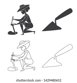 Isolated object of story and items symbol. Collection of story and attributes stock vector illustration.