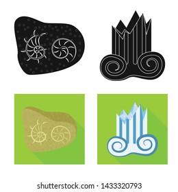Isolated object of story and items symbol. Collection of story and attributes stock symbol for web.