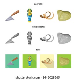 Isolated object of story and items symbol. Collection of story and attributes vector icon for stock.