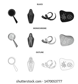 Isolated object of story and items symbol. Set of story and attributes stock vector illustration.