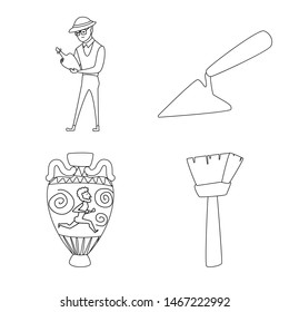 Isolated object of story and research icon. Set of story and discovery vector icon for stock.